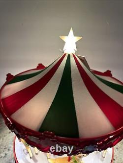 Mr Christmas Vintage Lighted Musical Animated Carousel Santa Sleigh Reindeer New
