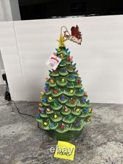Mr christmas 18 ceramic christmas tree animated Santa Reindeer Sleigh lighted