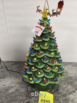Mr christmas 18 ceramic christmas tree animated Santa Reindeer Sleigh lighted