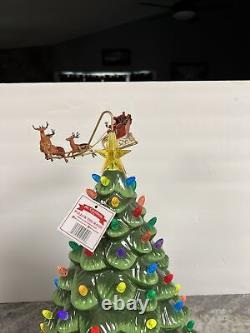Mr christmas 18 ceramic christmas tree animated Santa Reindeer Sleigh lighted