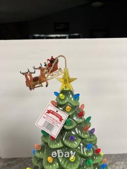 Mr christmas 18 ceramic christmas tree animated Santa Reindeer Sleigh lighted