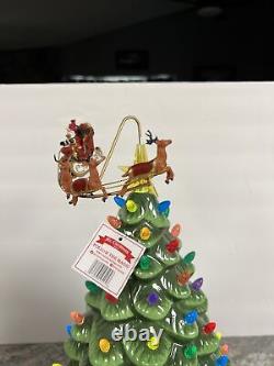 Mr christmas 18 ceramic christmas tree animated Santa Reindeer Sleigh lighted