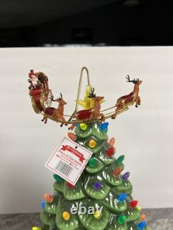 Mr christmas 18 ceramic christmas tree animated Santa Reindeer Sleigh lighted