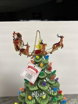 Mr christmas 18 ceramic christmas tree animated Santa Reindeer Sleigh lighted