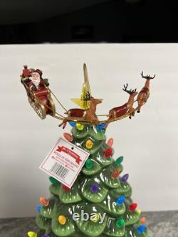 Mr christmas 18 ceramic christmas tree animated Santa Reindeer Sleigh lighted