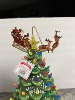 Mr christmas 18 ceramic christmas tree animated Santa Reindeer Sleigh lighted