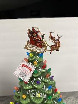 Mr christmas 18 ceramic christmas tree animated Santa Reindeer Sleigh lighted