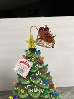 Mr christmas 18 ceramic christmas tree animated Santa Reindeer Sleigh lighted