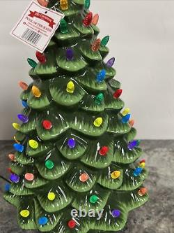 Mr christmas 18 ceramic christmas tree animated Santa Reindeer Sleigh lighted