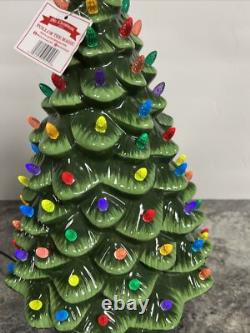 Mr christmas 18 ceramic christmas tree animated Santa Reindeer Sleigh lighted
