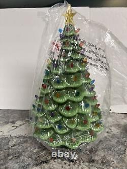 Mr christmas 18 ceramic christmas tree animated Santa Reindeer Sleigh lighted