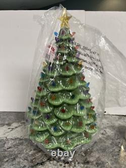 Mr christmas 18 ceramic christmas tree animated Santa Reindeer Sleigh lighted