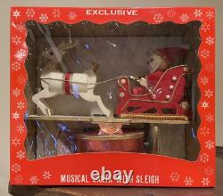 Musical Santa Sleigh MCM Rudolph The Red Nosed Reindeer Christmas Original Box