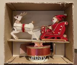 Musical Santa Sleigh MCM Rudolph The Red Nosed Reindeer Christmas Original Box