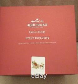 NEWSANTA'S SLEIGH/REINDEERHallmark 2017 Keepsake Ornament Club Event Exclusive