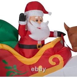 NEW 11 Foot Santa Sleigh with Reindeer