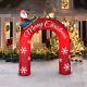 New 9' Santa Lighted Arch Archway Christmas Airblown Inflatable Reindeer Sleigh