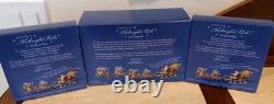 NEW Hallmark SANTA'S MIDNIGHT RIDE Dash Away Complete Set Sleigh + 8 Reindeer