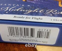 NEW Hallmark SANTA'S MIDNIGHT RIDE Dash Away Complete Set Sleigh + 8 Reindeer