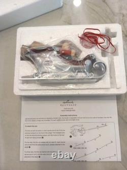 NEW Hallmark SANTA'S MIDNIGHT RIDE Dash Away Complete Set Sleigh + 8 Reindeer