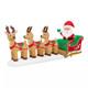 New Home Accents Holiday 5.5 Ft. H X 12 Ft. W Airblown Santa, Sleigh & Reindeer