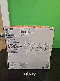 NEW Home Accents Holiday 5.5 ft. H x 12 ft. W Airblown Santa, Sleigh & Reindeer