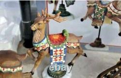 NEW! Kirkland VINTAGE SANTA SLEIGH AND REINDEER Christmas Figurines Decoration