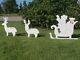 New Outdoor Santa Clause Sleigh Reindeer Christmas Yard Decor Display Silhouette