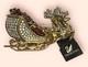 New Withtag Signed Swarovski Santa's Christmas Reindeer Sleigh Pin/brooch-retired