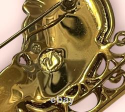 NEW WithTAG Signed Swarovski Santa's Christmas Reindeer Sleigh Pin/Brooch-RETIRED