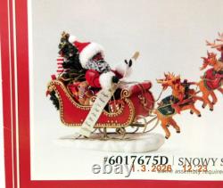 NIB Dept 56 Possible Dreams Rare Black Santa Snowy Sleighride 6017675D New Item