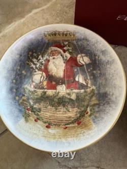 NIB Pottery Barn S/4 NOSTALGIC SANTA SOUP BOWLS CHRISTMASREINDEER SLEIGH