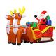 Nneoba 2.1m Long Inflatable Santa Reindeer Sled With Led Lights