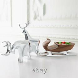 Nambe Sleigh with Reindeer, Christmas Figurine