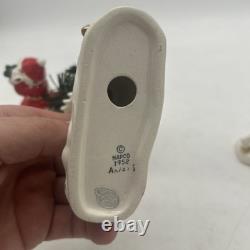 Napco 1958 Santa sleigh And reindeer Spaghetti And Gold Trim