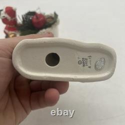 Napco 1958 Santa sleigh And reindeer Spaghetti And Gold Trim