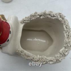 Napco 1958 Santa sleigh And reindeer Spaghetti And Gold Trim