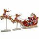 National Tree3x30 Reindeer Pulling 23 Sleigh With Santa Multi Led-indoor/