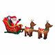 National Tree 12.5 Ft Inflatable Santa In Sleigh With Reindeer