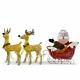 National Tree 34 Inch Santa With Two Deer Sleigh And 245 Clear Mini Lights Df