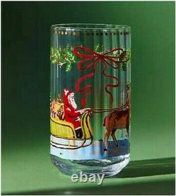 New Anthropologie Nathalie Lete Santa Sleigh Carafe & 2 Glass Lot Deer Juice Nib