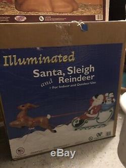 New General Foam Santa Sleigh and Reindeer Blow Mold