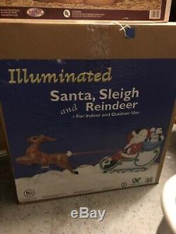 New General Foam Santa Sleigh and Reindeer Blow Mold