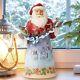 New Jim Shore Santa Figurine Midnight Christmas Sky Reindeer Sleigh Snowy Town