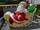 New Os Vintage Grand Venture Santa In Sleigh With Reindeer Blow Molds W Box