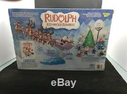 New Rudolph Red Nosed Reindeer Santa's Sleigh & Reindeer Team Memory Lane