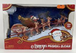 New & Sealed Forever Fun RUDOLPH THE RED NOSED REINDEER Santa's Musical Sleigh