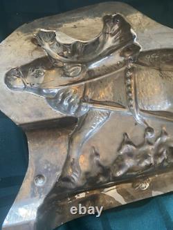 OUTSTANDING Antique Chocolate Mold 19 ANTON REICHE Santa Sleigh & Reindeer