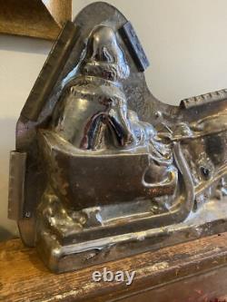 OUTSTANDING. Antique Chocolate Mold 19 ANTON REICHE Santa Sleigh & Reindeer