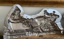 OUTSTANDING. Antique Chocolate Mold 19 ANTON REICHE Santa Sleigh & Reindeer